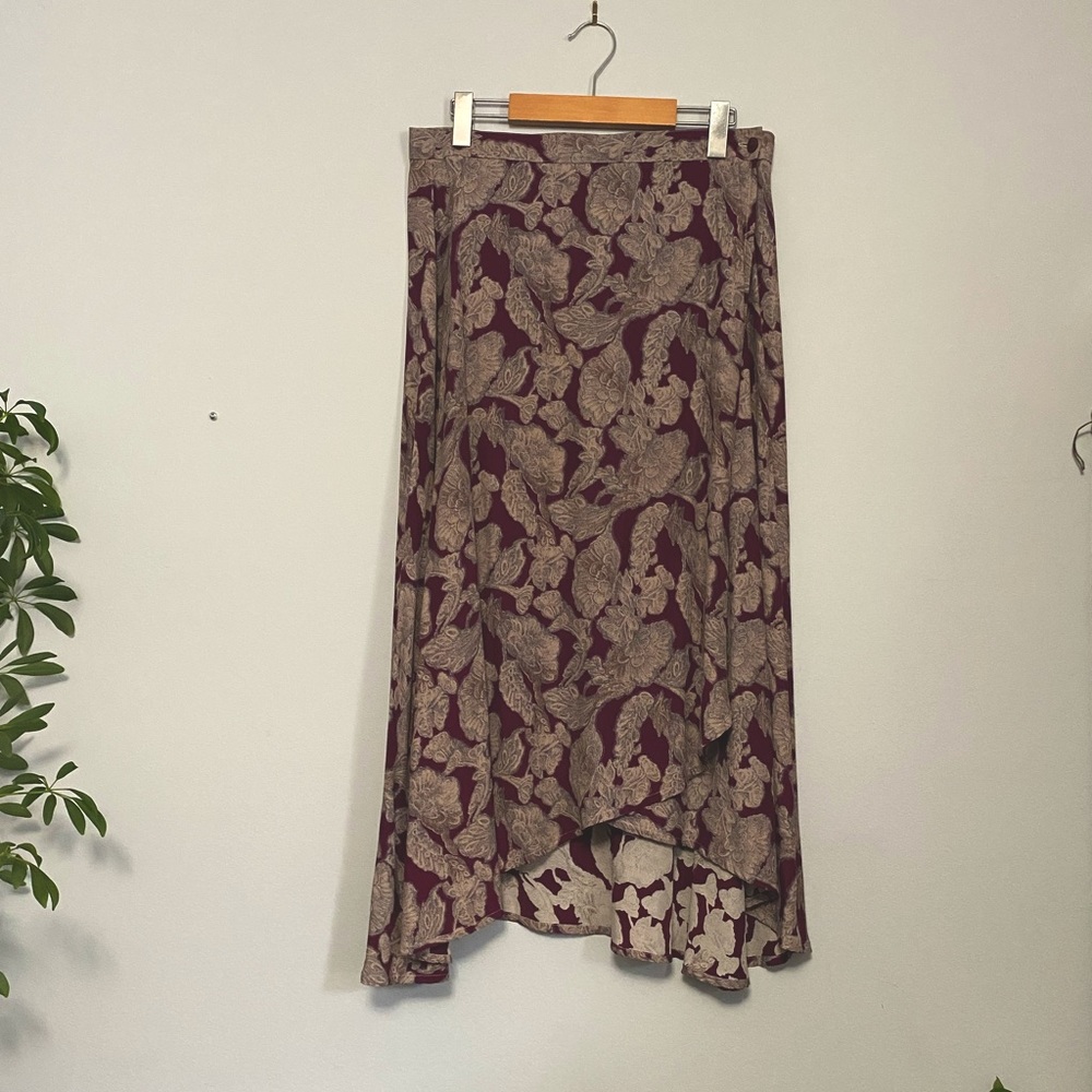 Vintage 1990s Simon Chang Floral Wrap Skirt
